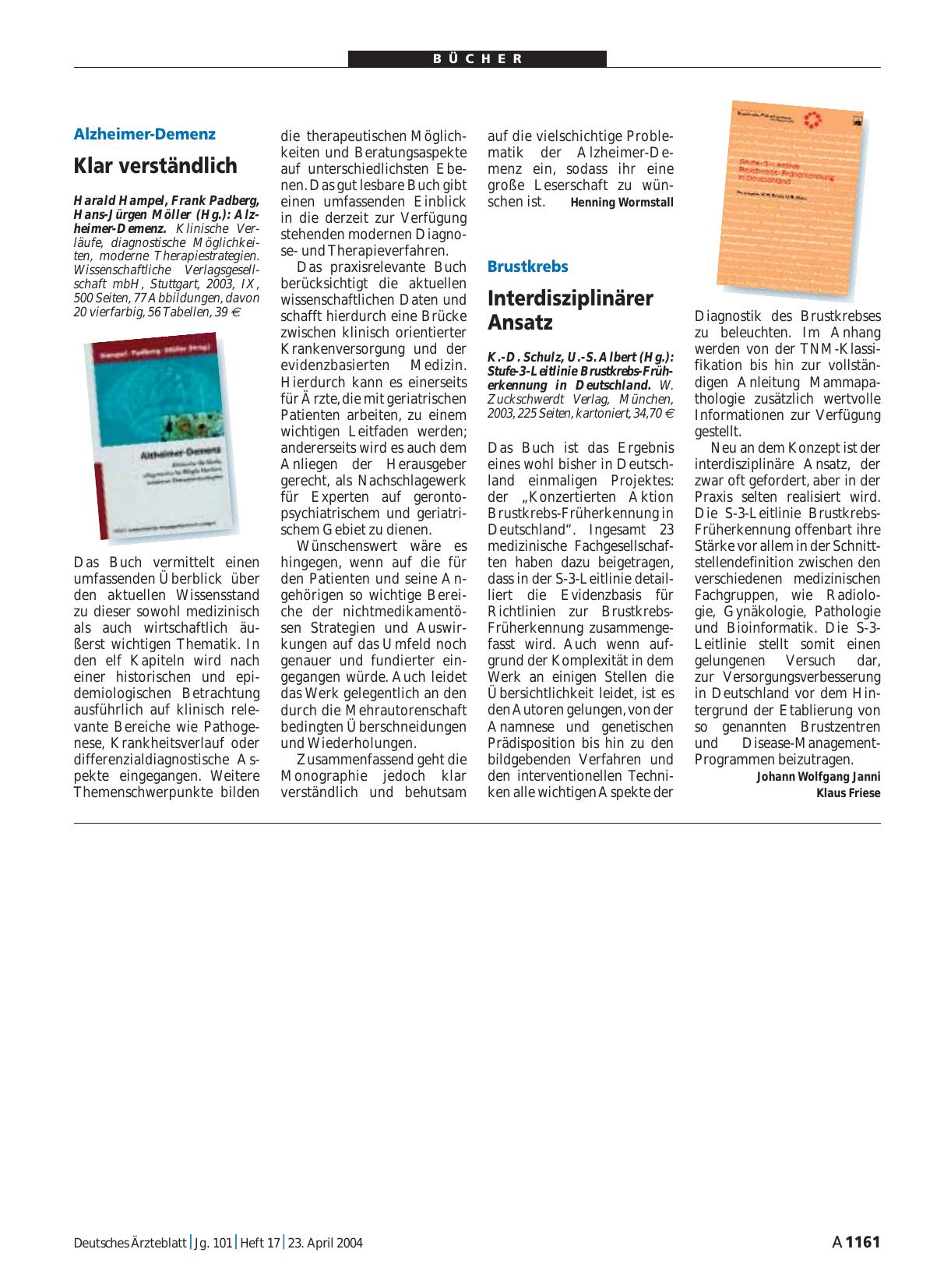 Vorschauseite 1: Alzheimer-Demenz