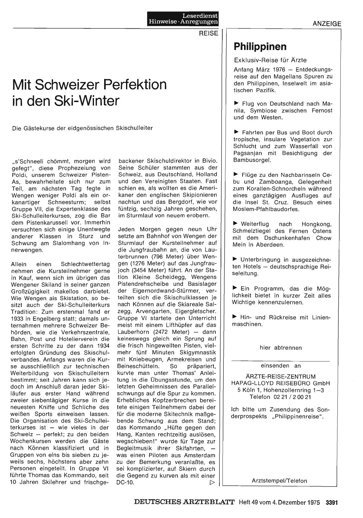 Vorschauseite 1: Mit Schweizer Perfektion in den Ski-Winter: Die Gästekurse der eidgenössischen Skischulleiter