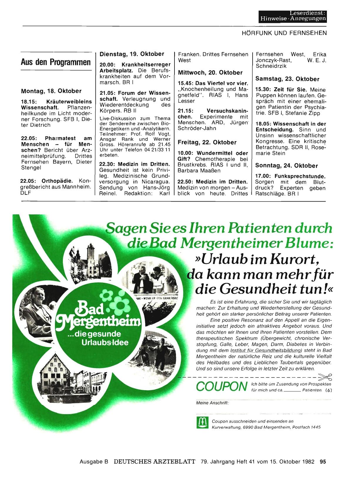 Vorschauseite 1: Aus den Programmen