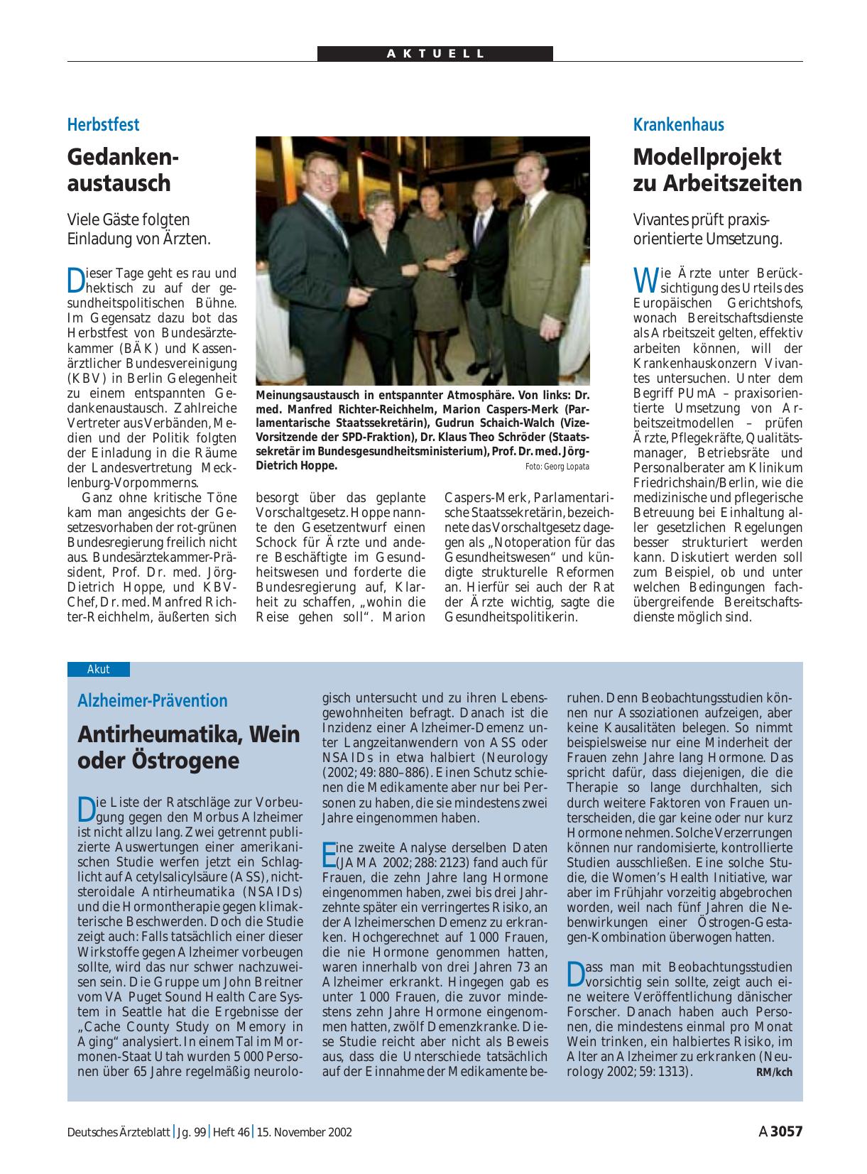 Vorschauseite 1: Krankenhaus: Modellprojekt zu Arbeitszeiten