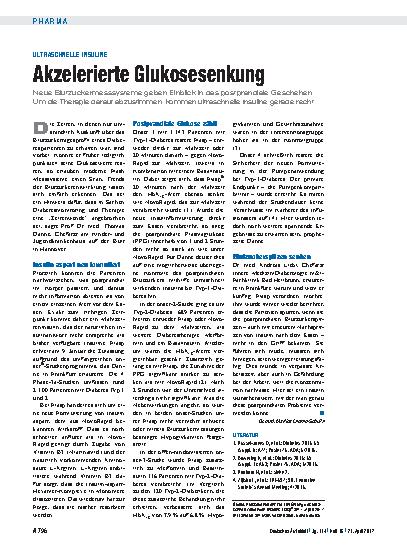 Vorschauseite 1: Ultraschnelle Insuline: Akzelerierte Glukosesenkung