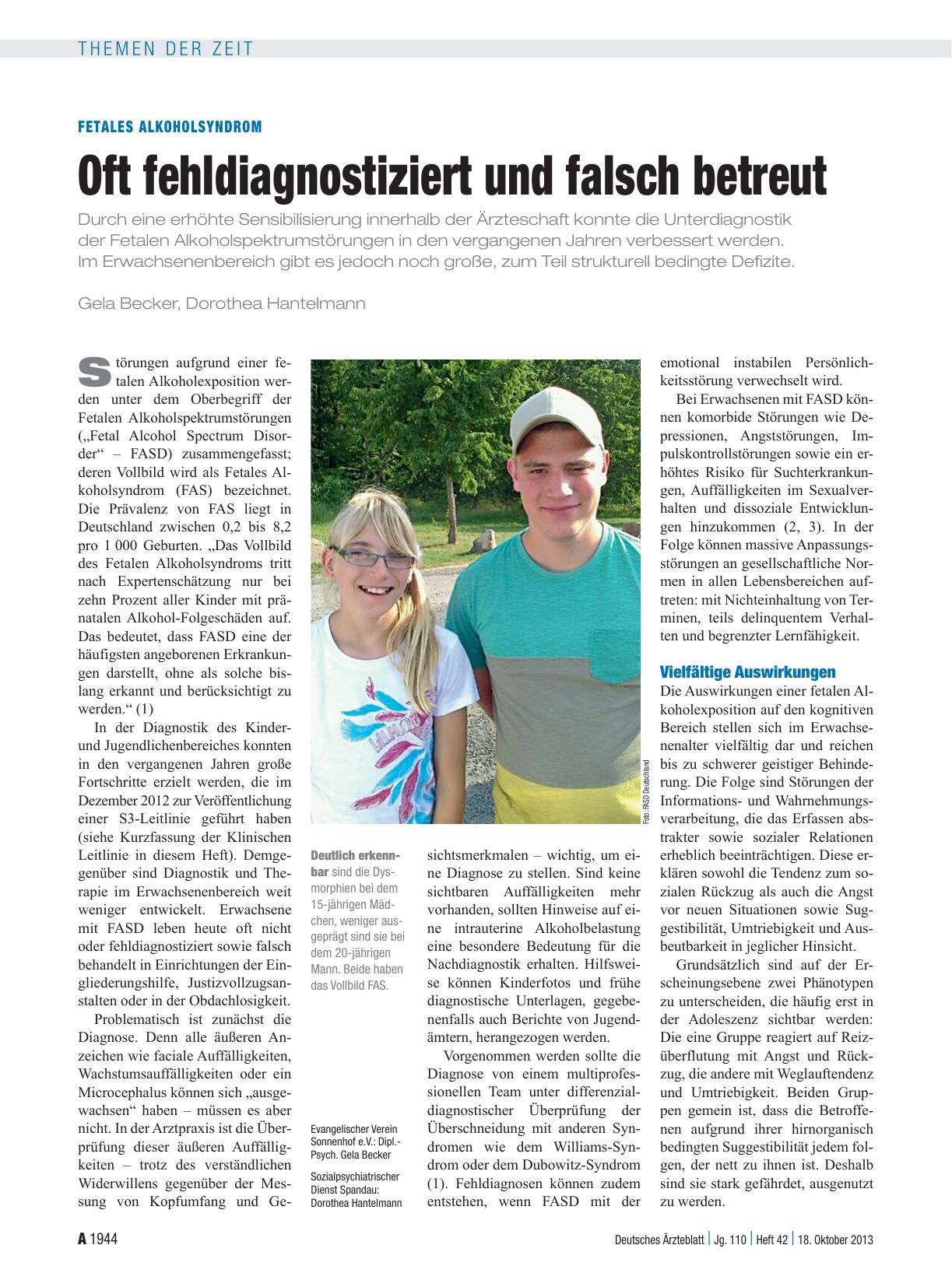 Vorschauseite 1: Fetales Alkoholsyndrom: Oft fehldiagnostiziert und falsch betreut