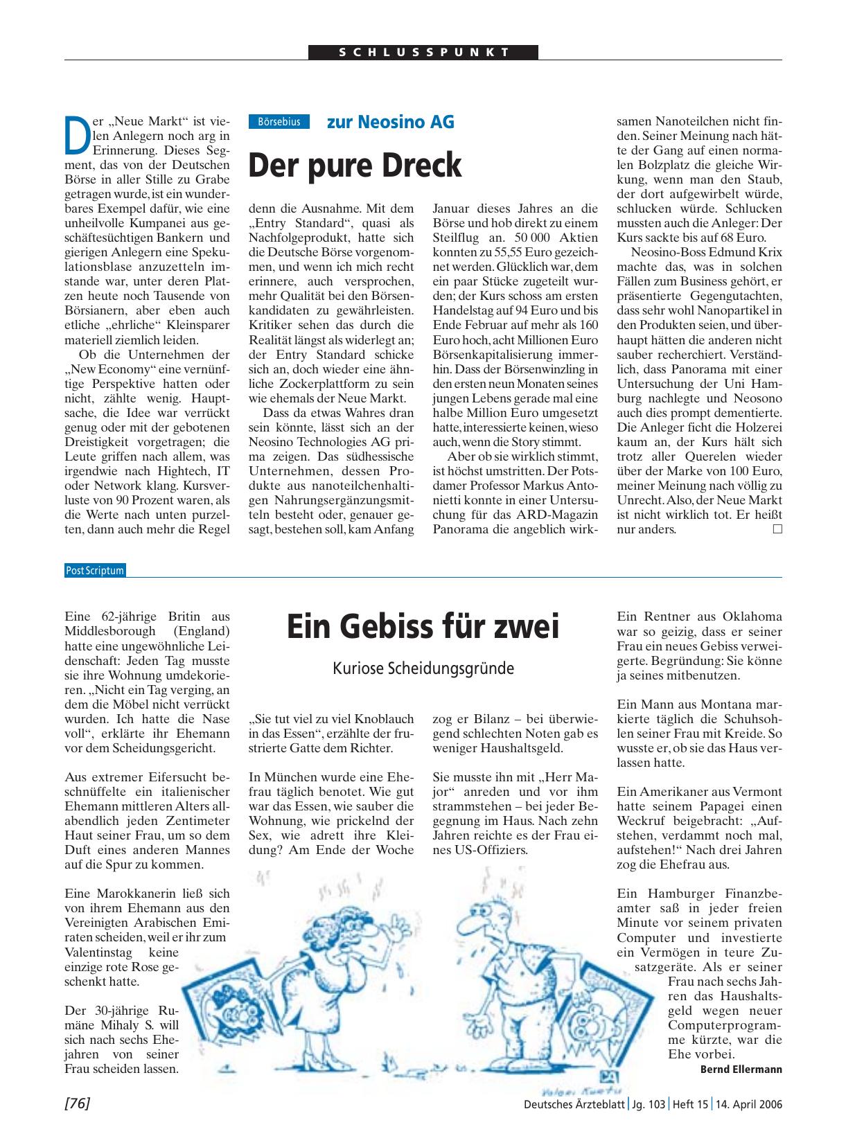 Vorschauseite 1: zur Neosino AG: Der pure Dreck