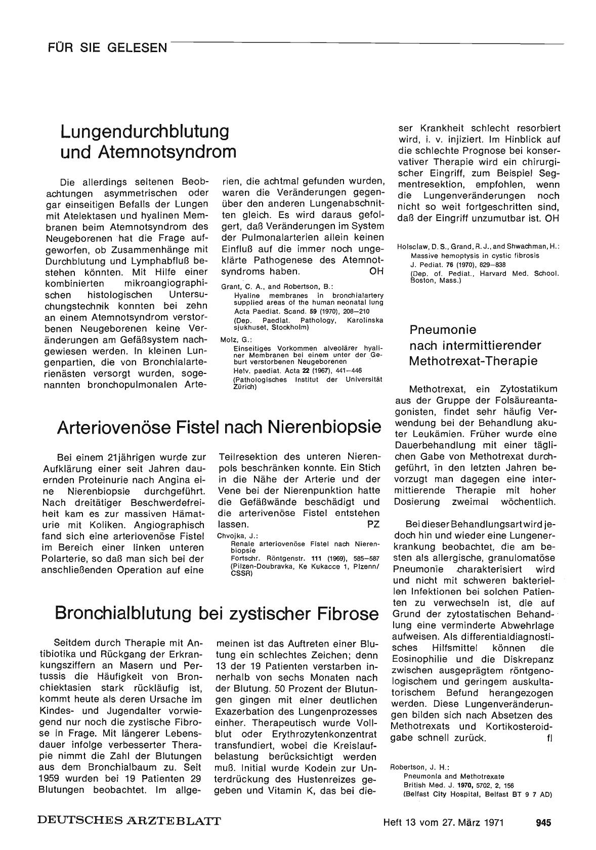Vorschauseite 1: Lungendurchblutung und Atemnotsyndrom