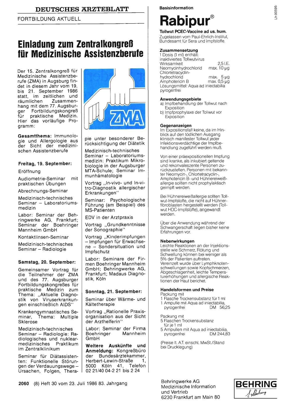 Vorschauseite 1: Einladung zum Zentralkongreß für Medizinische Assistenzberufe