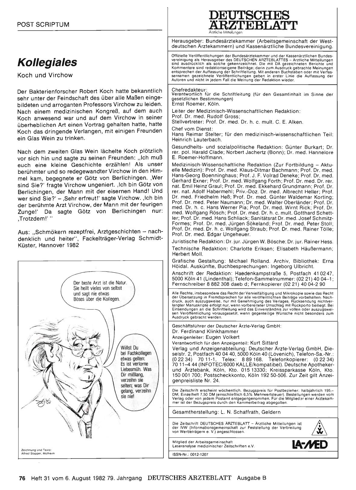 Vorschauseite 1: Kollegiales: Koch und Virchow