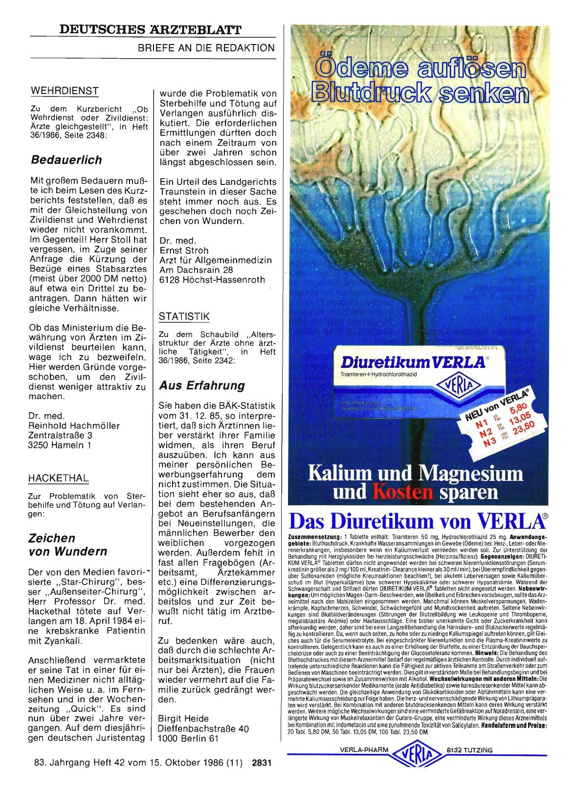 Vorschauseite 1: HACKETHAL: Zeichen von Wundern