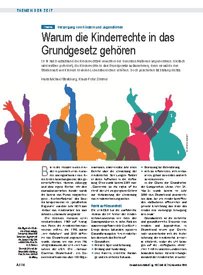 Vorschauseite 1: Versorgung von Kindern und Jugendlichen: Warum die Kinderrechte in das Grundgesetz gehören