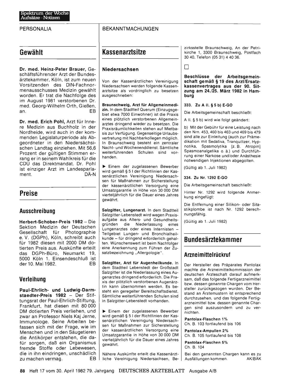 Vorschauseite 1: Bundesärztekammer