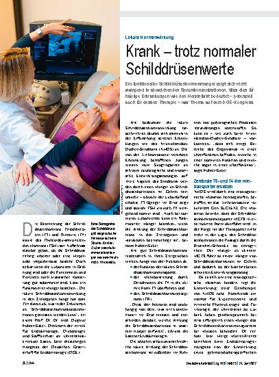 Vorschauseite 1: Lokale Hormonwirkung: Krank – trotz normaler Schilddrüsenwerte