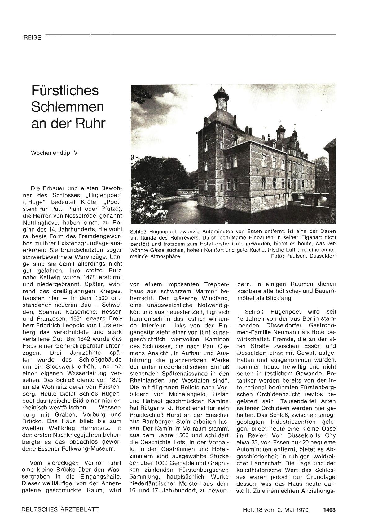 Vorschauseite 1: Fürstliches Schlemmen an der Ruhr