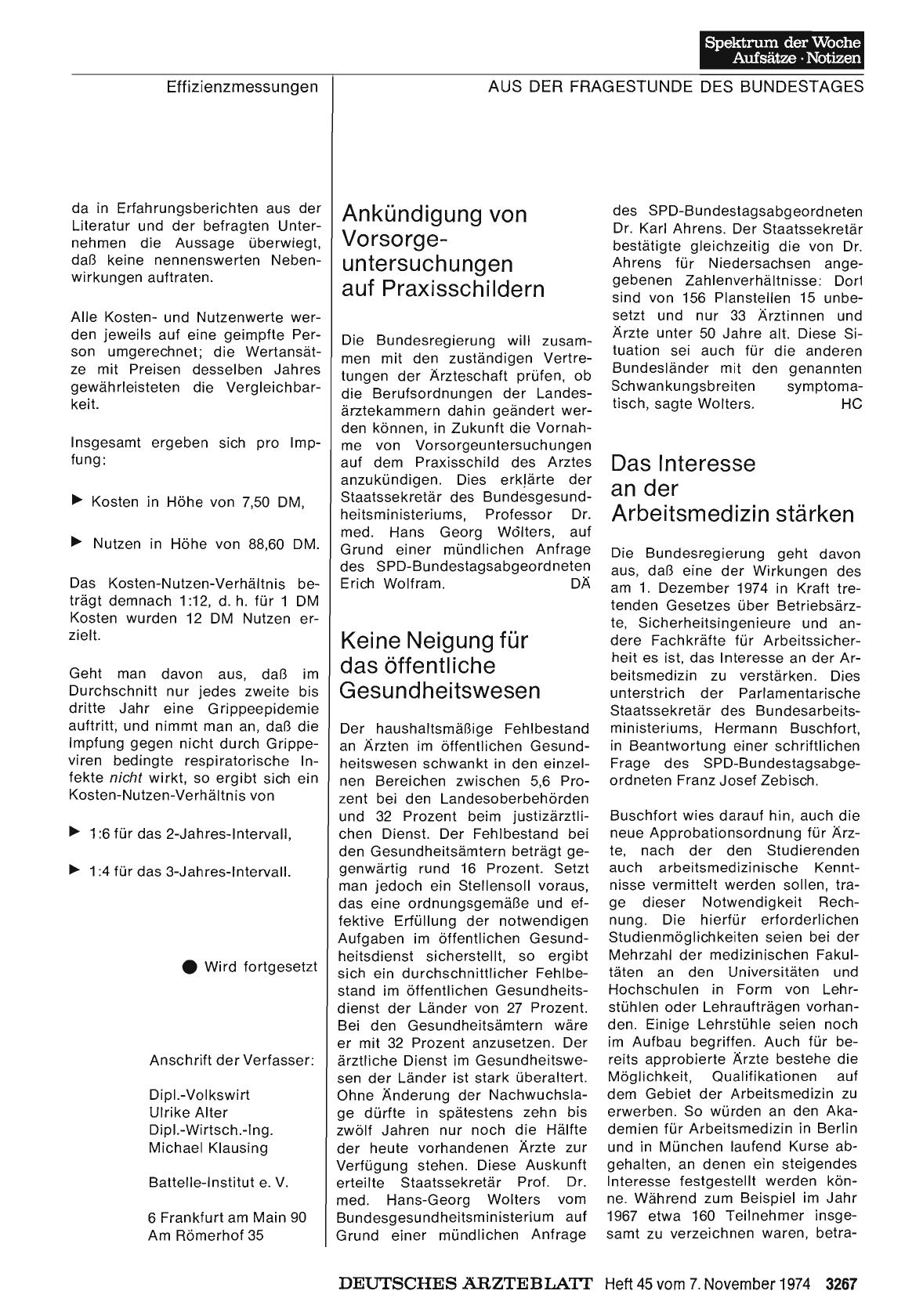 Vorschauseite 1: Keine Neigung für das öffentliche Gesundheitswesen