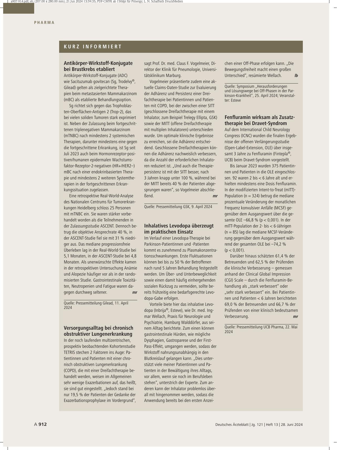 Vorschauseite 1: Kurz informiert.