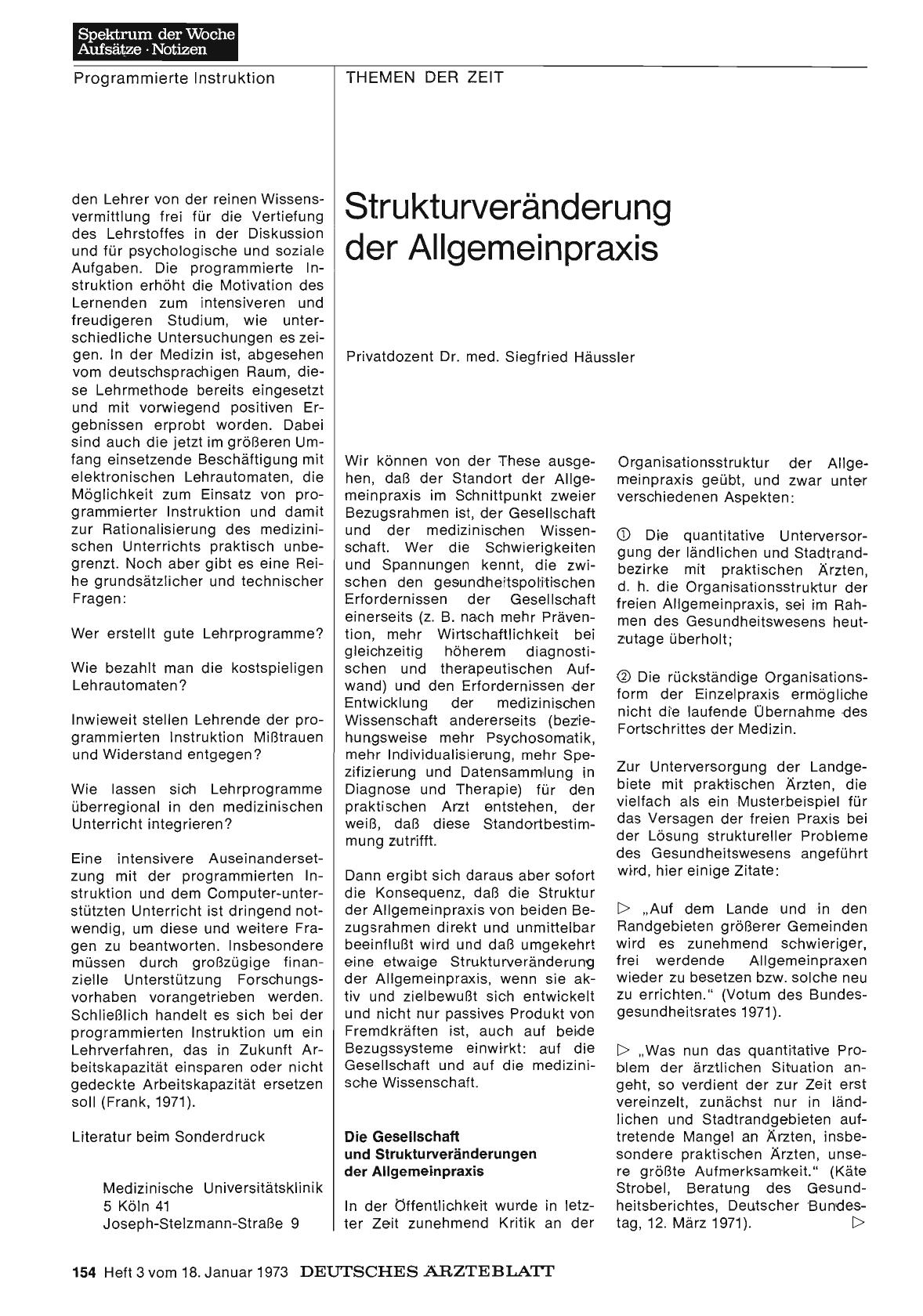 Vorschauseite 1: Strukturveränderung der Allgemeinpraxis