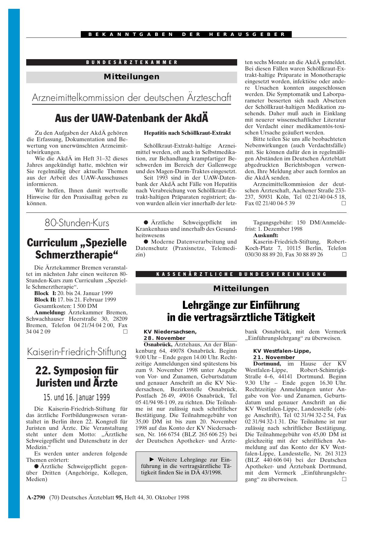 Vorschauseite 1: 80-Stunden-Kurs: Curriculum „Spezielle Schmerztherapie“