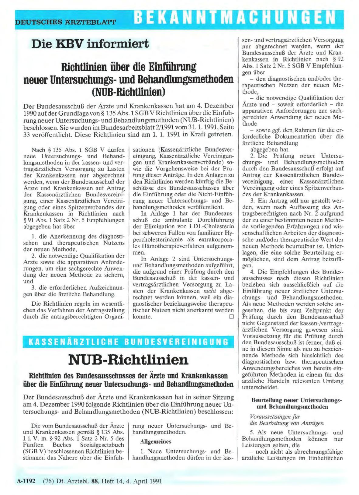 Vorschauseite 1: NUB-Richtlinien