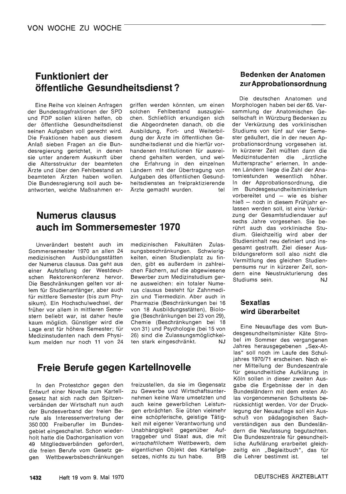 Vorschauseite 1: Bedenken der Anatomen zur Approbationsordnung