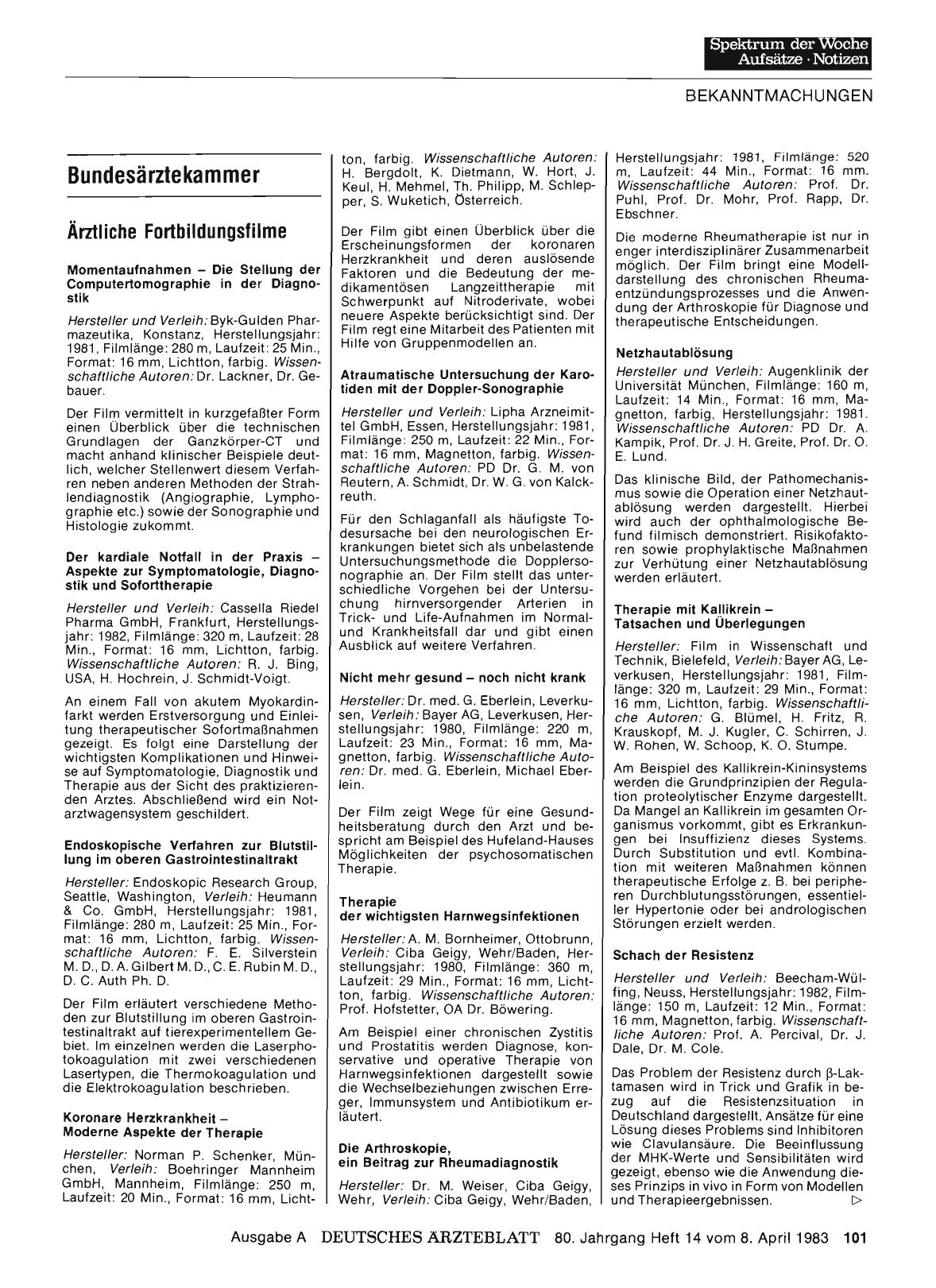 Vorschauseite 1: Bundesärztekammer