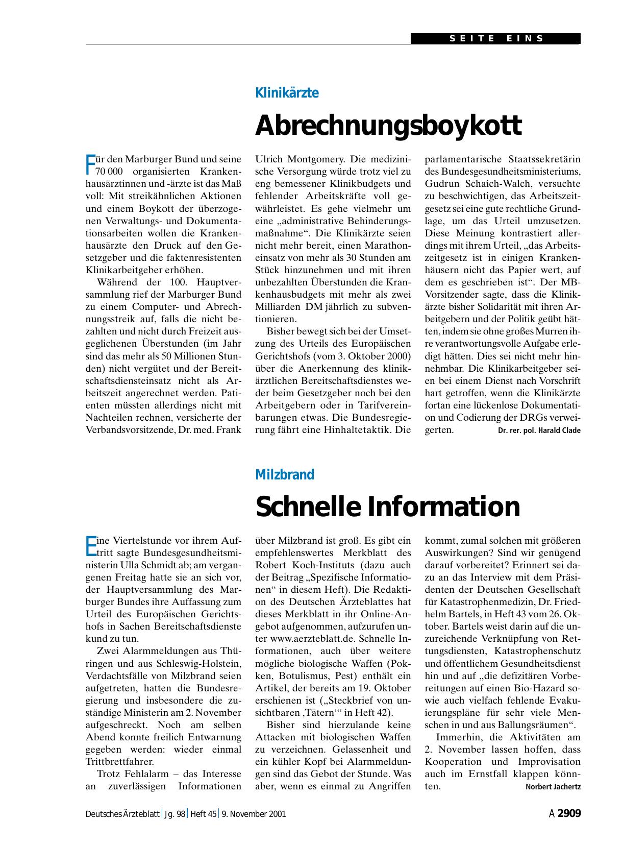 Vorschauseite 1: Milzbrand: Schnelle Information