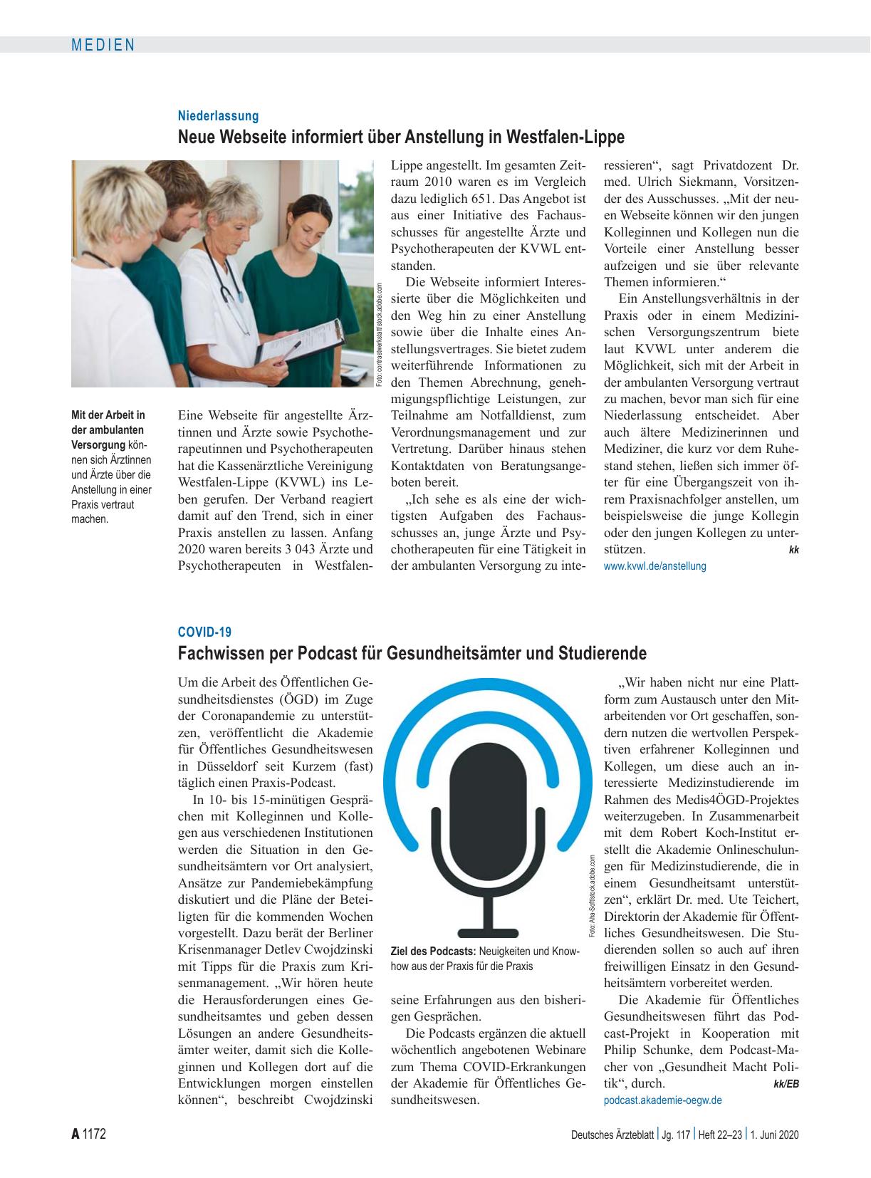 Vorschauseite 1: Niederlassung: Neue Webseite informiert über Anstellung in Westfalen-Lippe