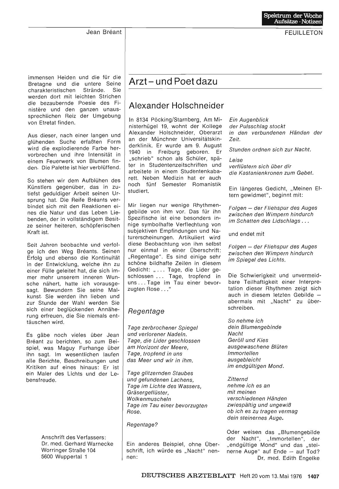 Vorschauseite 1: Alexander Holschneider