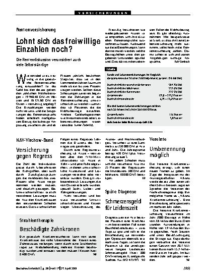 Vorschauseite 1: Rentenversicherung: Lohnt sich das freiwillige Einzahlen noch?