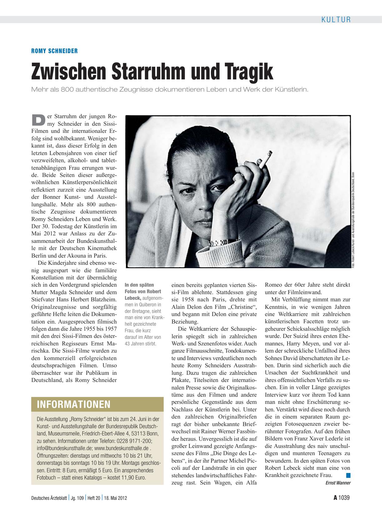 Vorschauseite 1: Romy Schneider: Zwischen Starruhm und Tragik