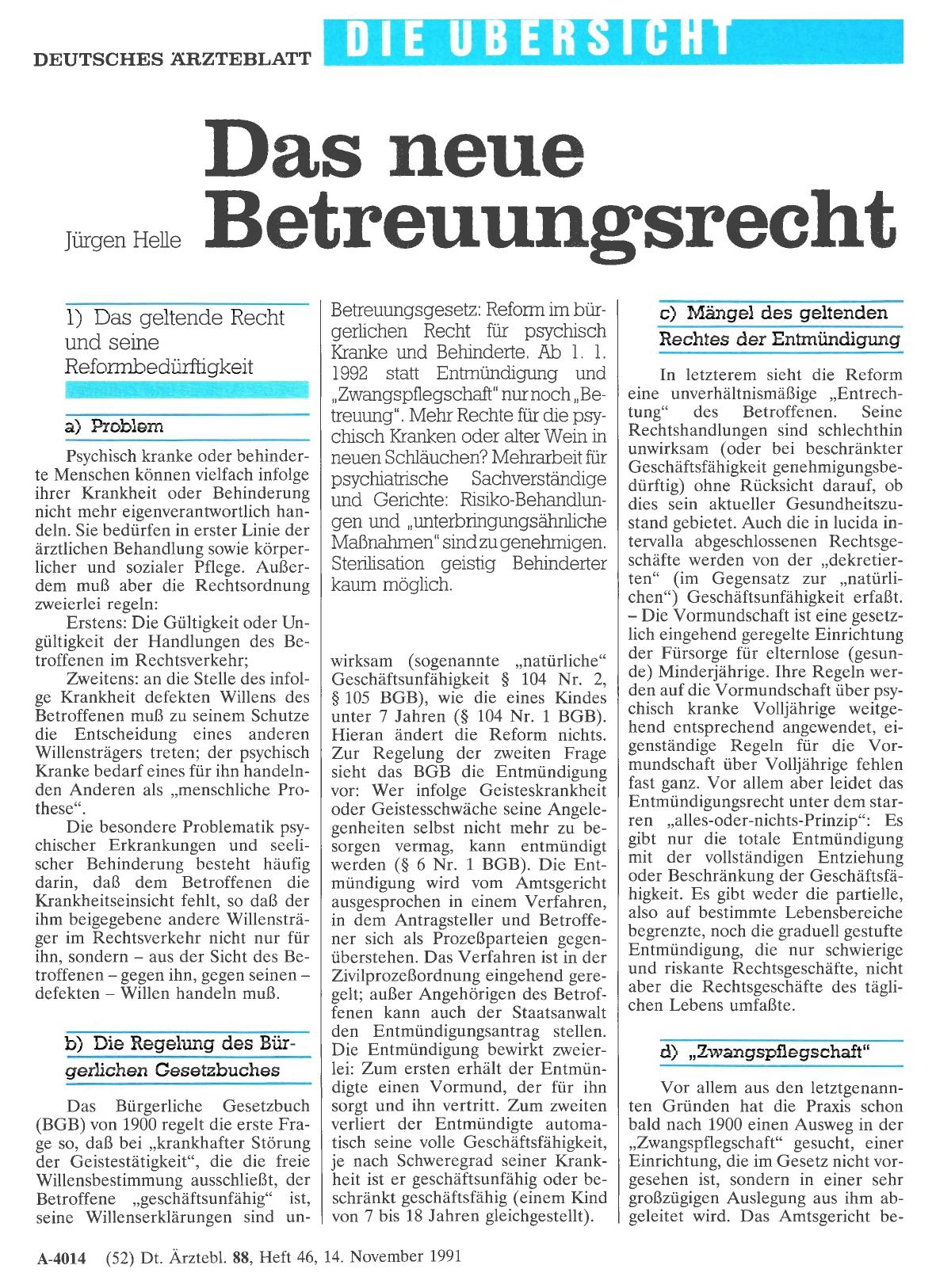 Vorschauseite 1: Das neue Betreuungsrecht
