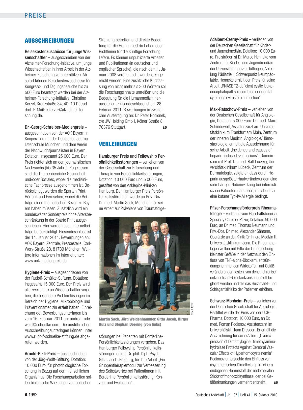 Vorschauseite 1: Ausschreibungen