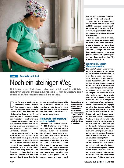 Vorschauseite 1: Berufsstart mit Kind: Noch ein steiniger Weg