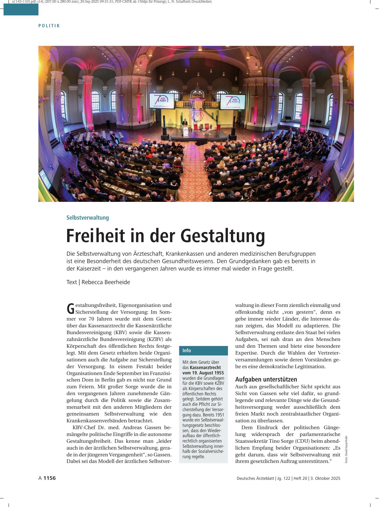Vorschauseite 1: Selbstverwaltung: Freiheit in der Gestaltung
