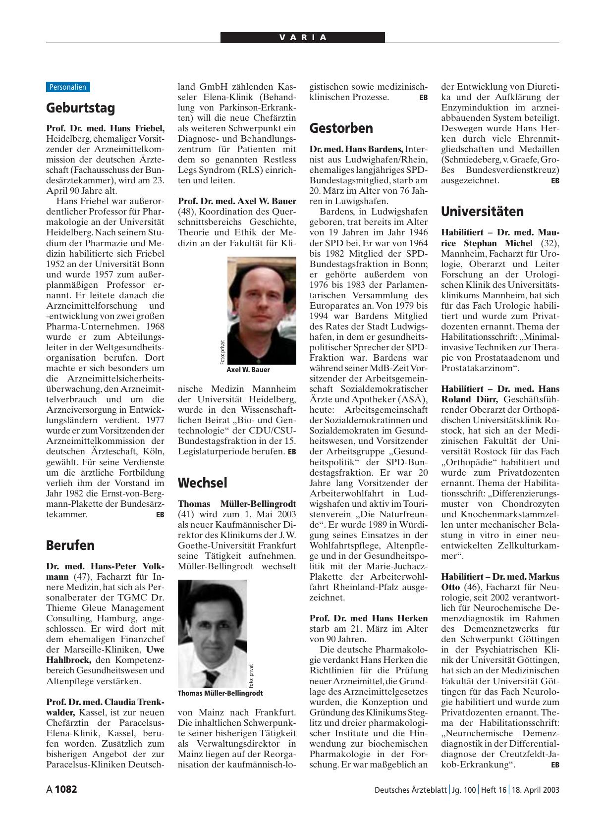 Vorschauseite 1: Berufen