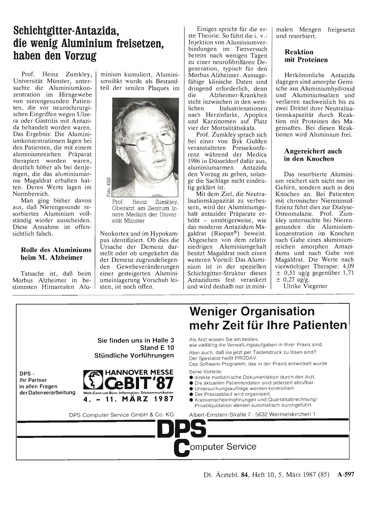 Vorschauseite 1: Schichtgitter-Antazida, die wenig Aluminium freisetzen, haben den Vorzug