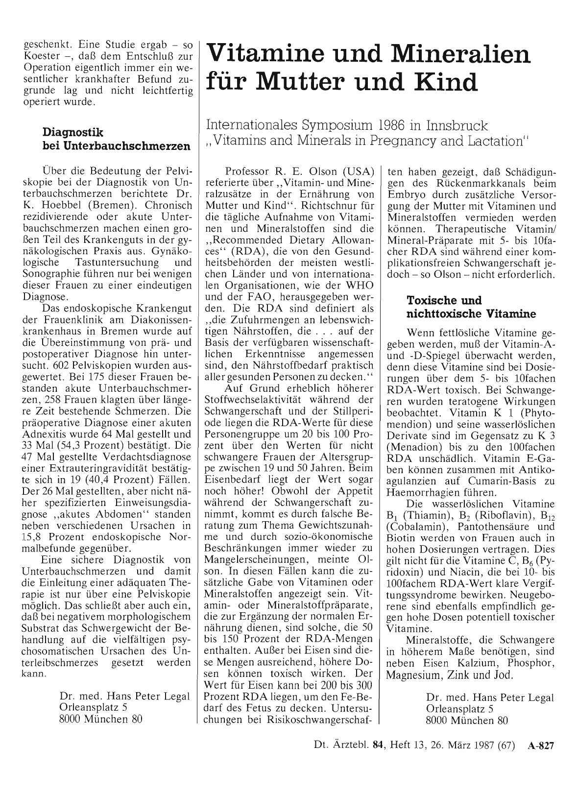 Vorschauseite 1: Vitamine und Mineralien für Mutter und Kind