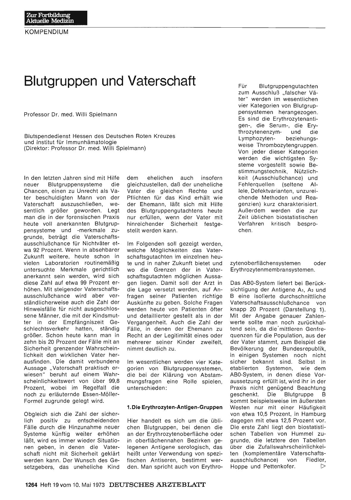 Vorschauseite 1: Blutgruppen und Vaterschaft