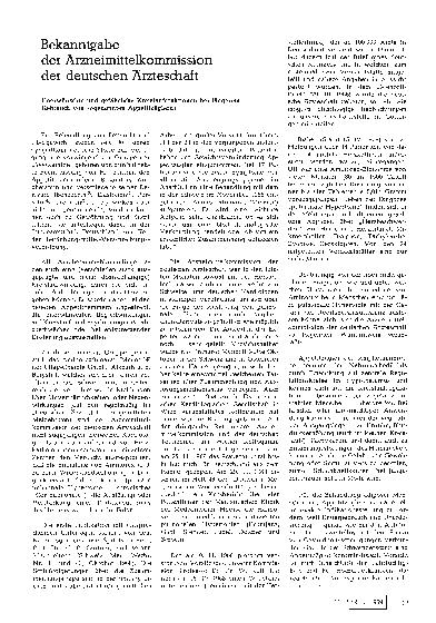 Vorschauseite 1: Bekanntgabe der Arzneimittelkommission der deutschen Ärzteschaft: Unerwünschte und gefährliche Kreislaufreaktionen bei längerem Gebrauch von sogenannten Appetitzüglern?
