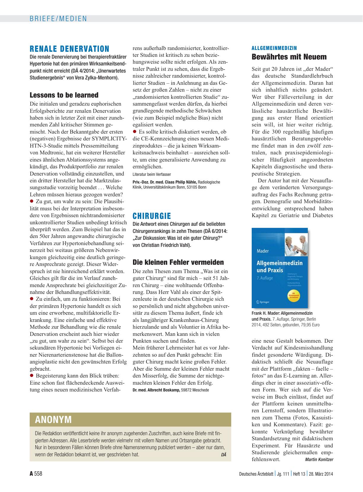 Vorschauseite 1: Allgemeinmedizin: Bewährtes mit Neuem