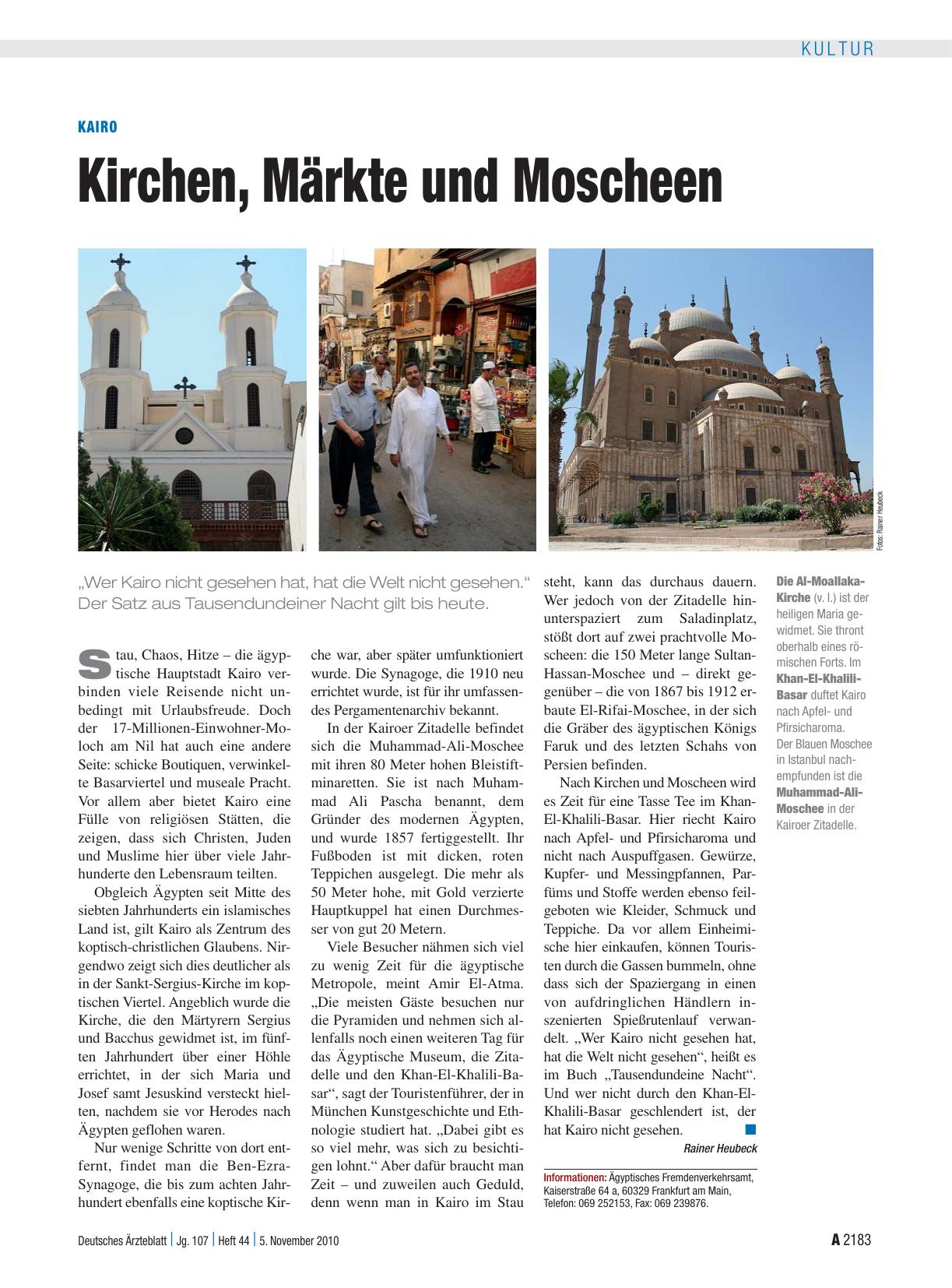Vorschauseite 1: Kairo: Kirchen, Märkte und Moscheen