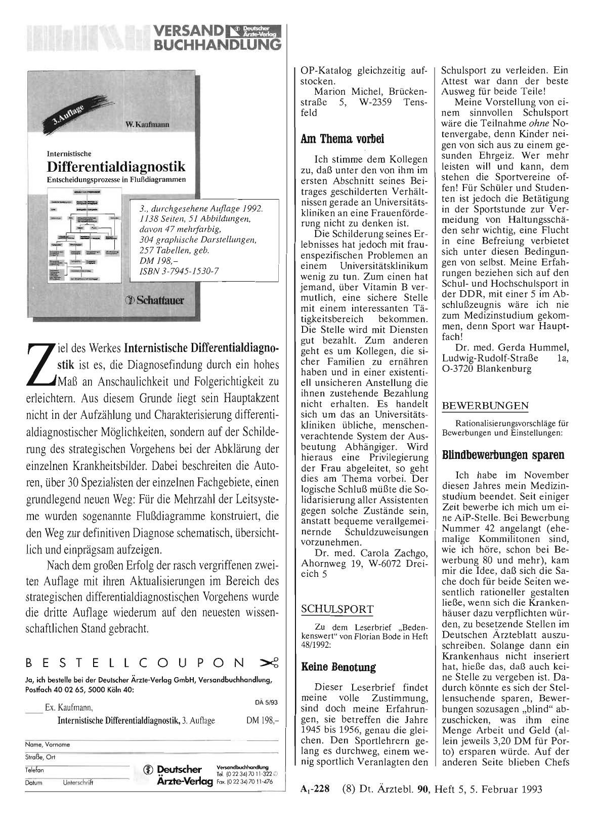 Vorschauseite 1: SCHULSPORT: Keine Benotung