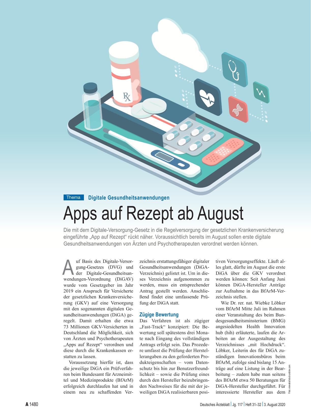 Vorschauseite 1: Digitale Gesundheitsanwendungen: Apps auf Rezept ab August