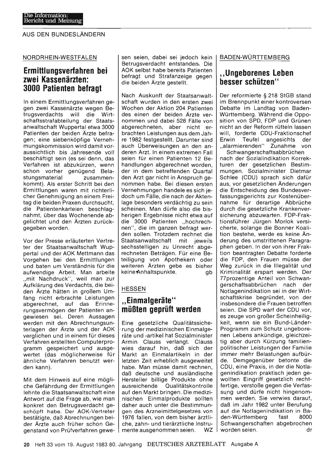 Vorschauseite 1: Hessen: „Einmalgeräte“ müßten geprüft werden