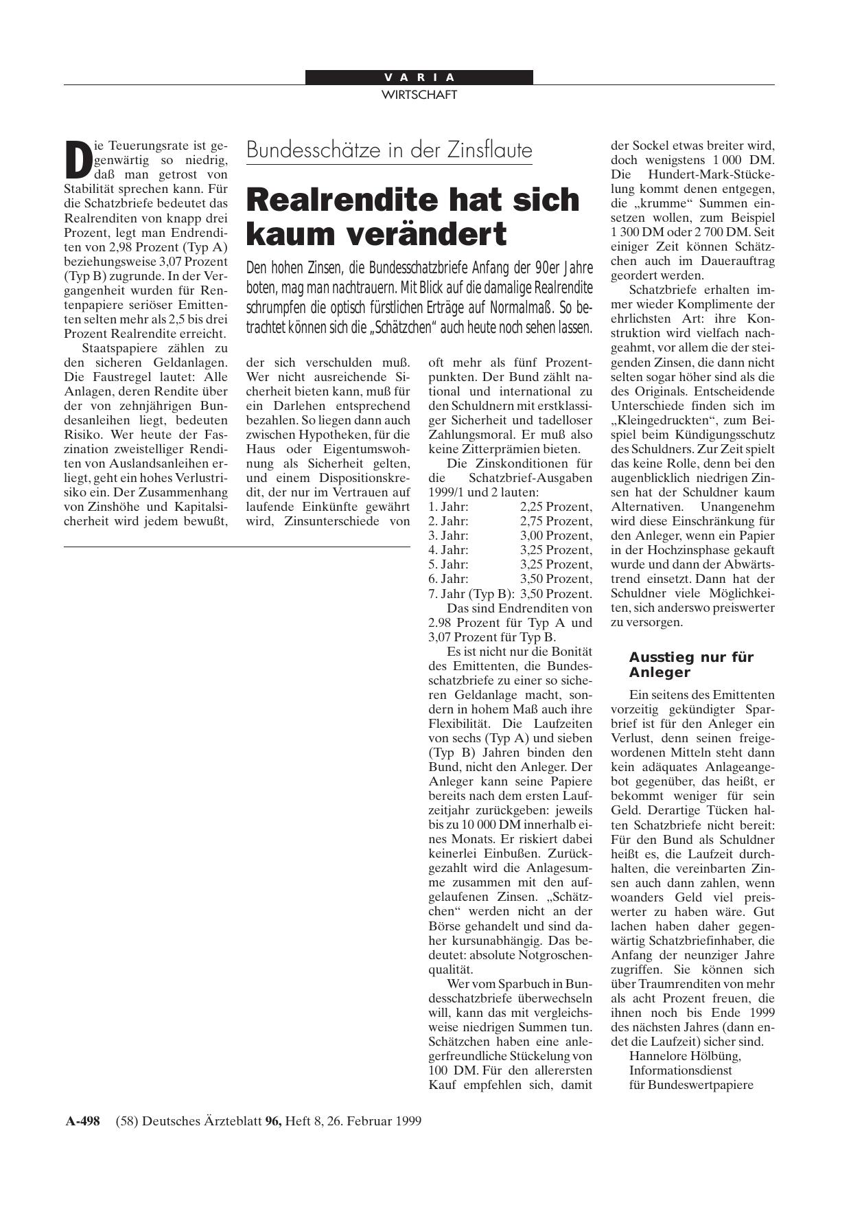 Vorschauseite 1: Bundesschätze in der Zinsflaute: Realrendite hat sich kaum verändert