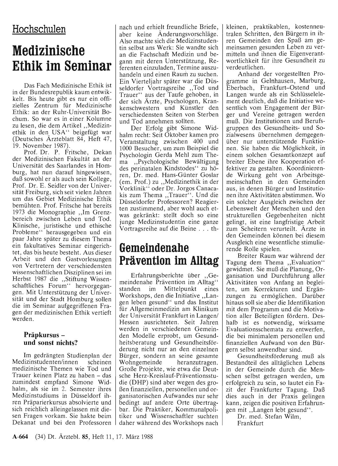 Vorschauseite 1: Gemeindenahe Prävention im Alltag