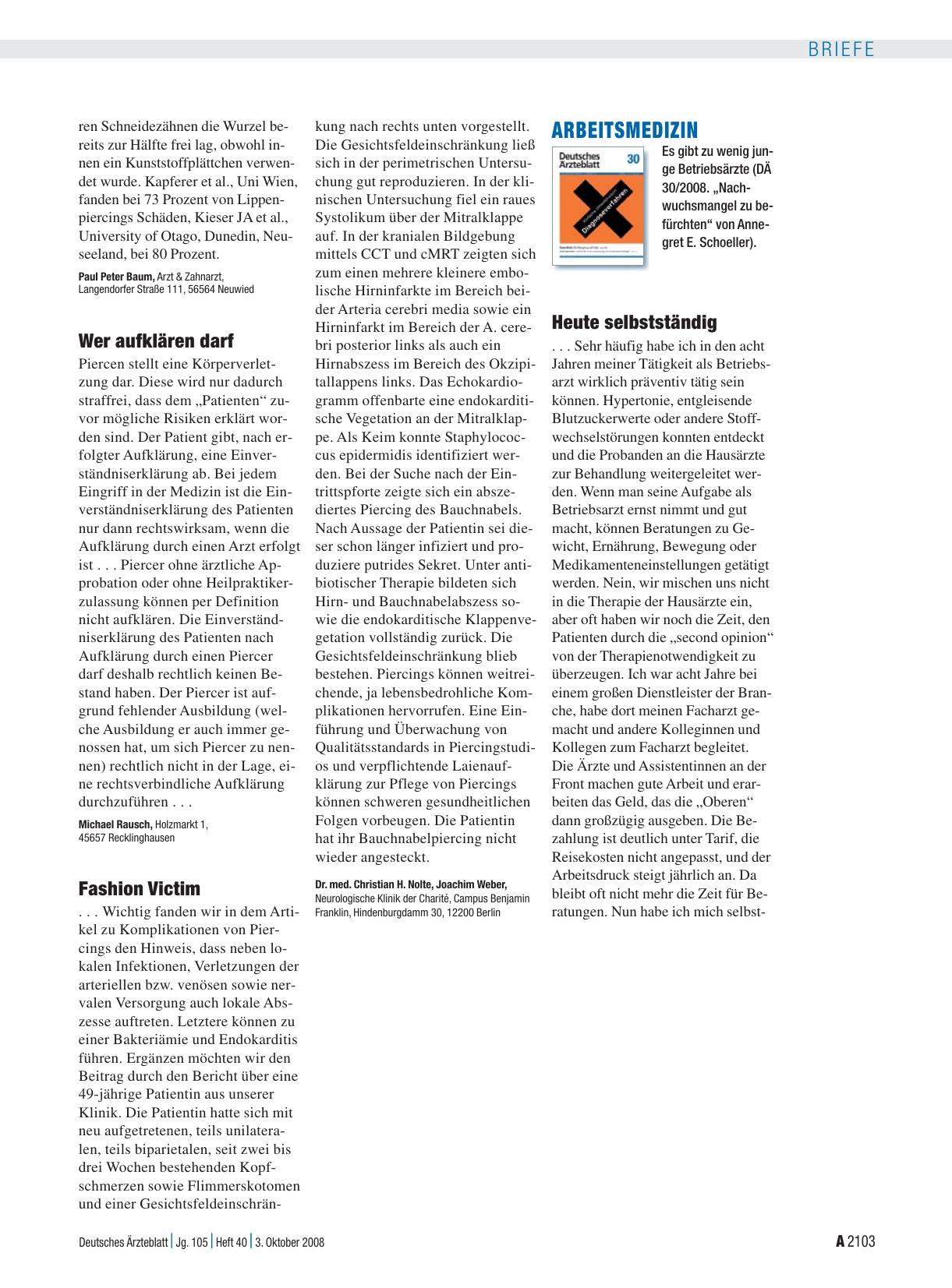 Vorschauseite 1: Piercing: Fashion Victim