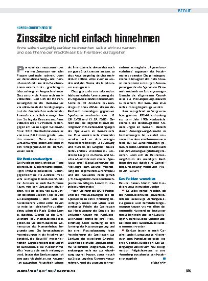 Vorschauseite 1: Kontokorrentkredite: Zinssätze nicht einfach hinnehmen