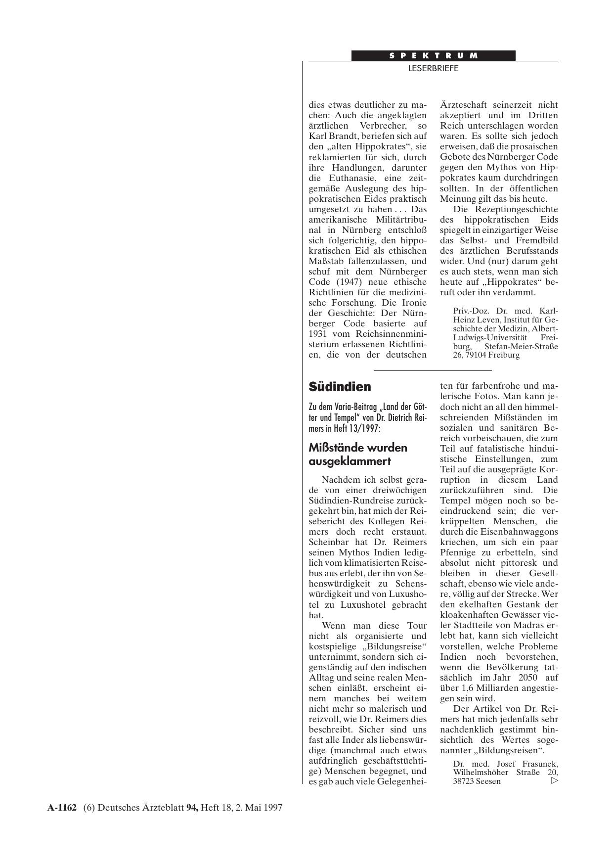 Vorschauseite 1: Südindien: Mißstände wurden ausgeklammert