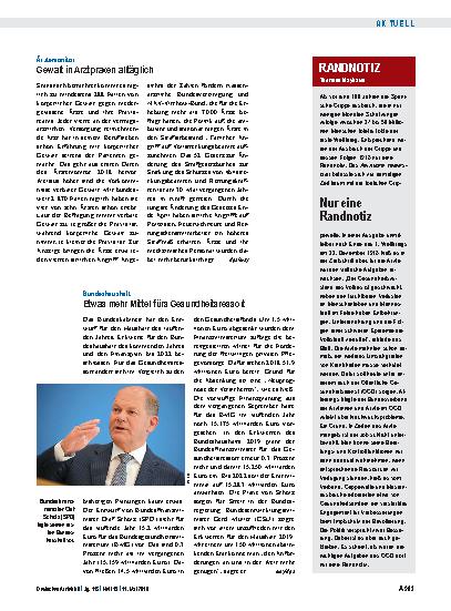 Vorschauseite 1: Ärztemonitor: Gewalt in Arztpraxen alltäglich