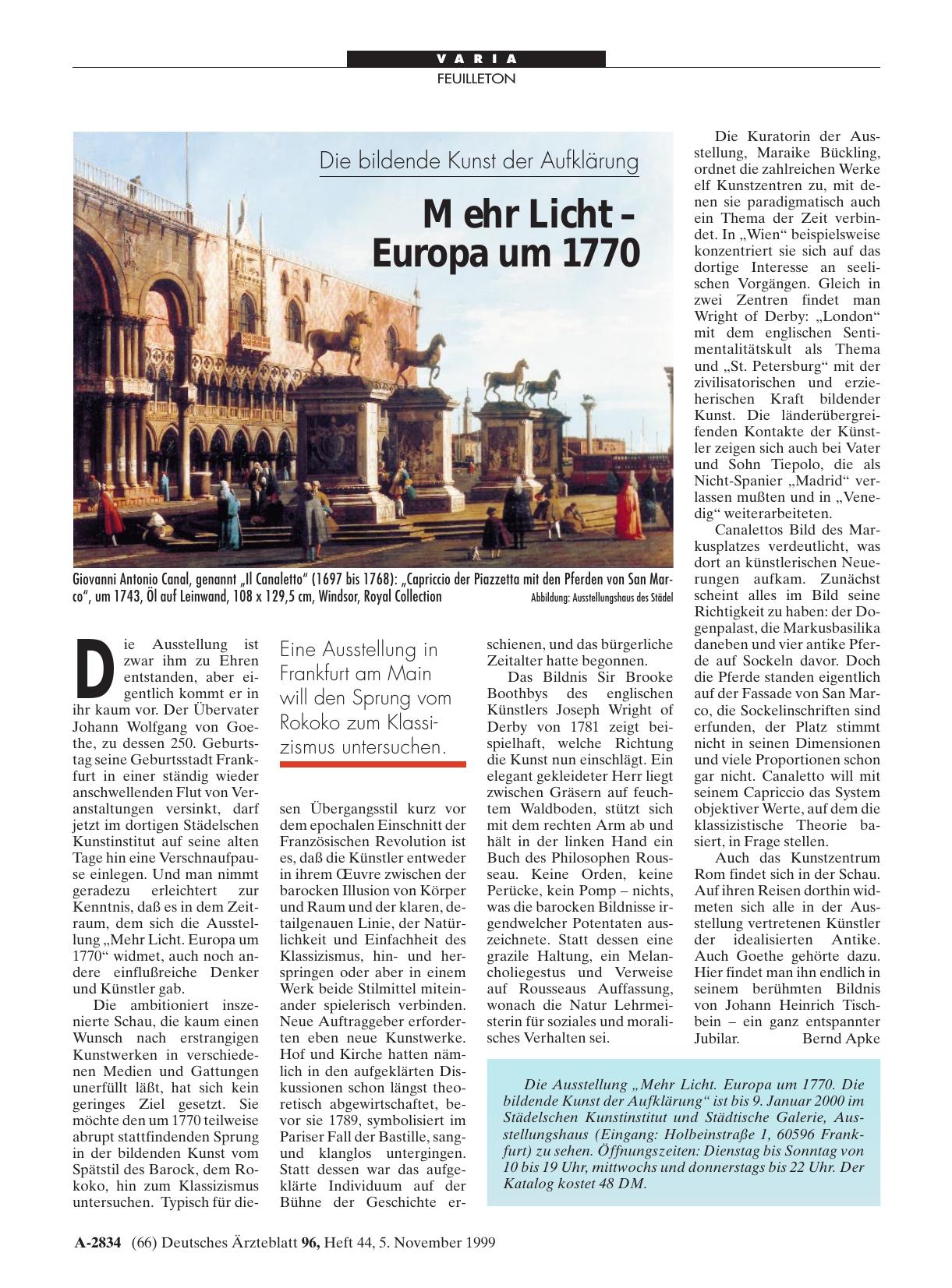 Vorschauseite 1: Die bildende Kunst der Aufklärung: Mehr Licht - Europa um 1770