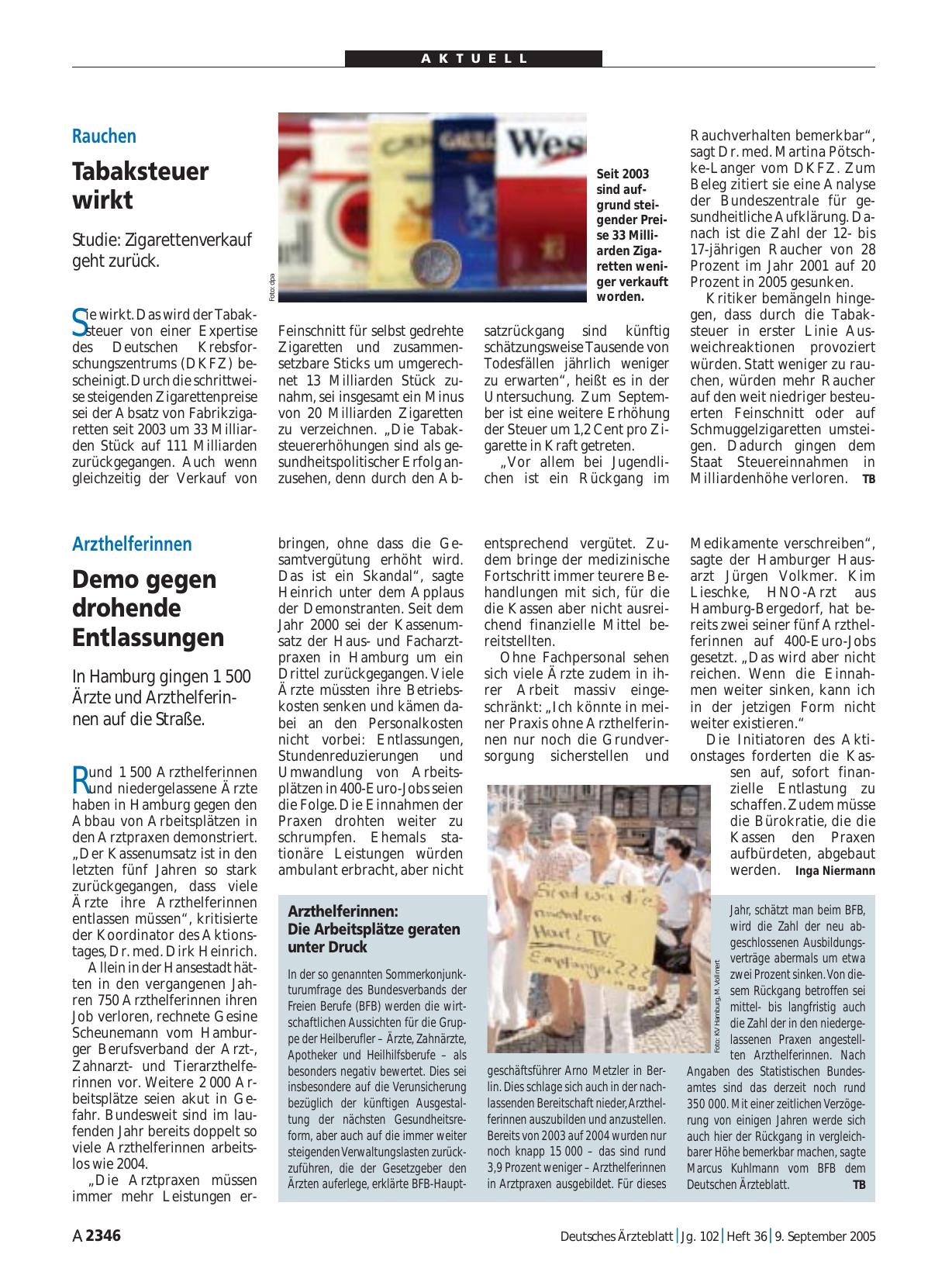 Vorschauseite 1: Arzthelferinnen: Demo gegen drohende Entlassungen
