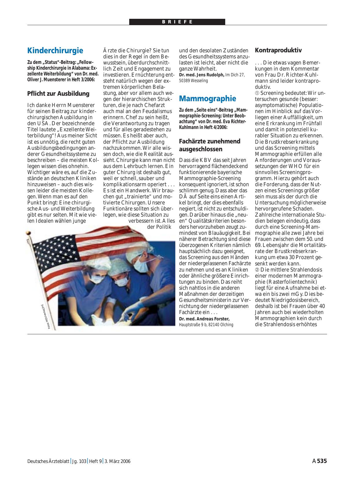Vorschauseite 1: Kinderchirurgie: Pflicht zur Ausbildung